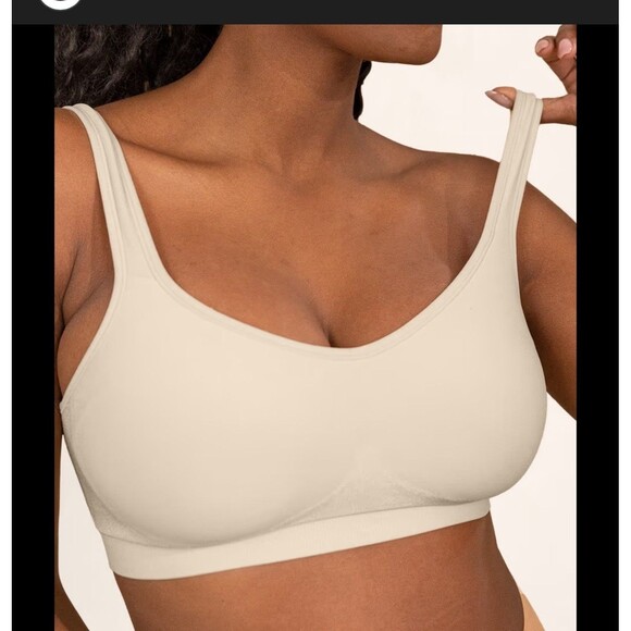 Truekind Daily Comfort Wireless Beige Tan Shaper Smoothing Bra Sz 2XL New - Picture 1 of 9